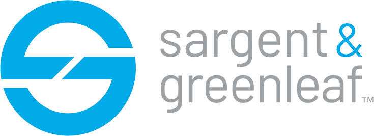 Логотип SARGENT & GREENLEAF - американский производитель профессиональных сейфовых замков, электронных и механических замков для банков и отелей